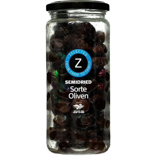 Semidried Sorte Oliven 300g Zelected 10787 by Zelected color Svart