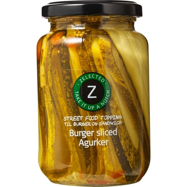 Burger Sliced Agurker 330g Zelected 70043 by Zelected color Svart