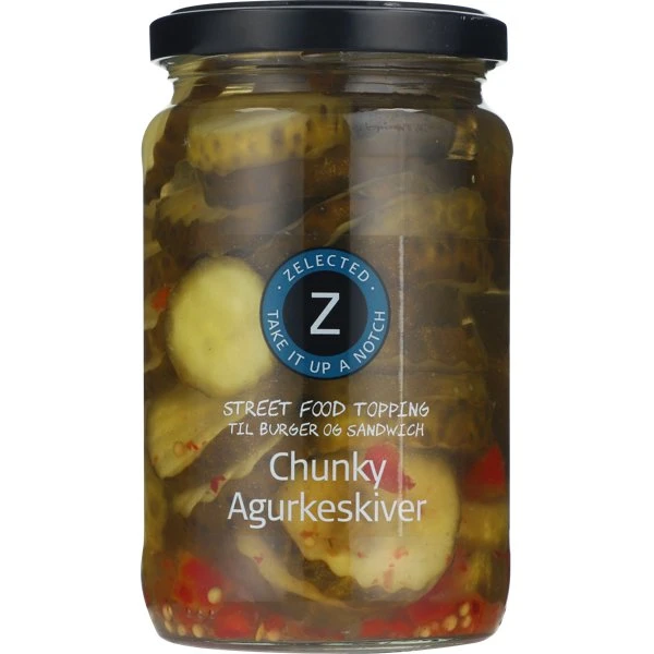 Chunky Agurkskiver 330g Zelected 70044 by Zelected color Svart