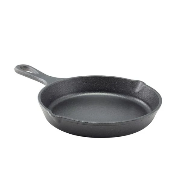 Mini Støpejernspanne 20 x 3,4 cm C203 by Genware color Svart