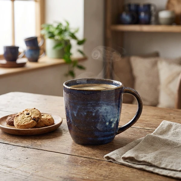 Terra Aqua Blue kaffekopp 30cl - Terra MUG-PBL32 by Genware color Svart