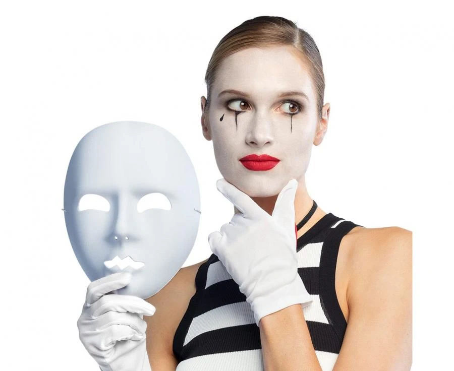 Ansiktsmaske Mime hvit 180GO by Godan color Svart