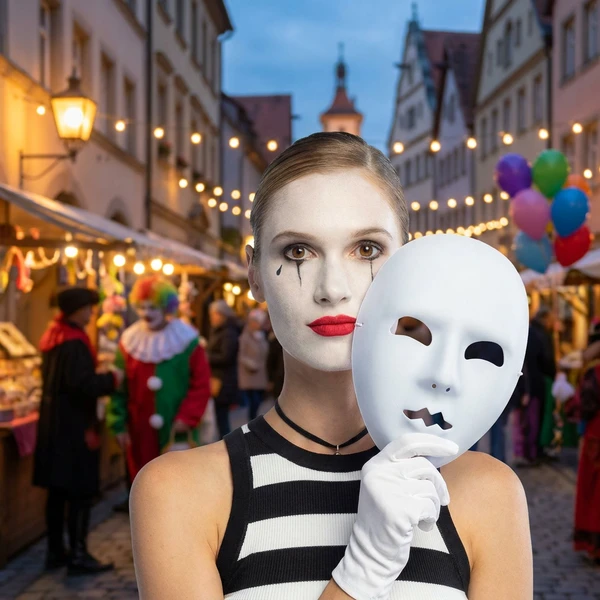 Ansiktsmaske Mime hvit 180GO by Godan color Svart