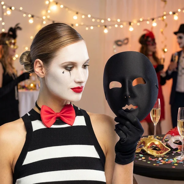 Ansiktsmaske Mime sort 181GO by Godan color Svart
