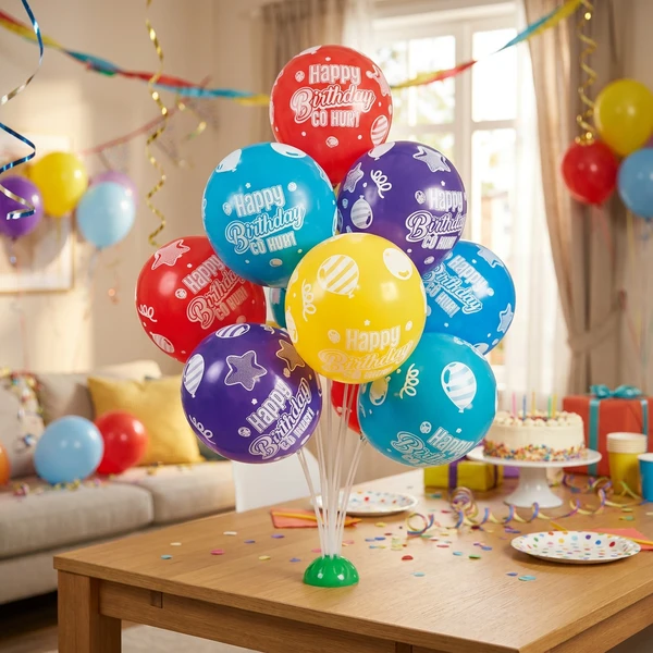 Ballongbukettstativ til 13 ballonger 75 cm 31669 by Godan color Svart