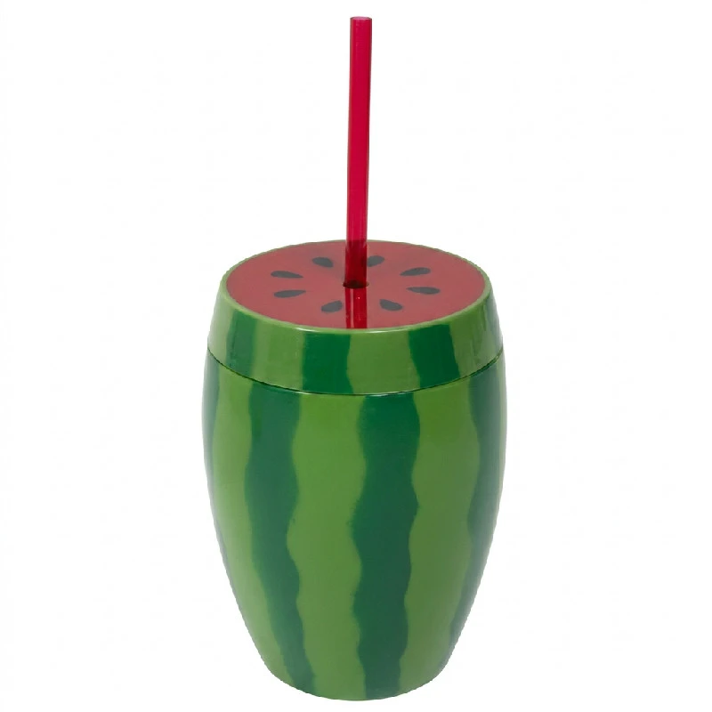 Vannmelonkopp med sugerør 900 ml 52073BO by Godan color Svart