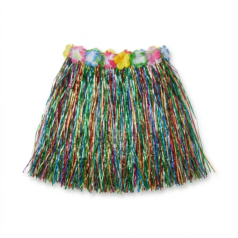 Hawaiiskjørt 45 cm flerfarget 52403 by Godan color Svart