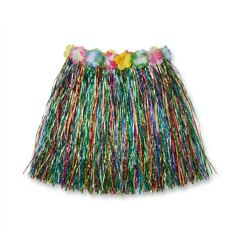Hawaiiskjørt 45 cm flerfarget 52403 by Godan color Svart