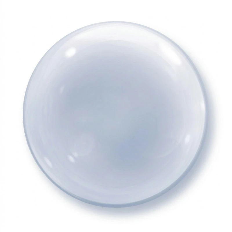 Folieballong 50 cm QL Boble Deco Transparent 68824 by Godan color Svart