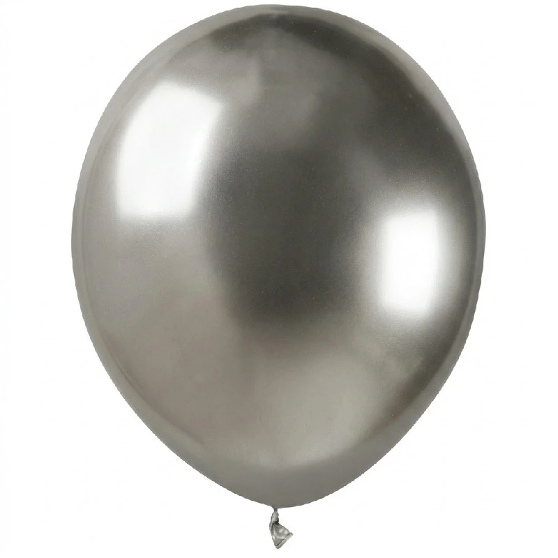 Glinsende ballonger - sølv / 100 stk. AB50/89 by Godan color Svart