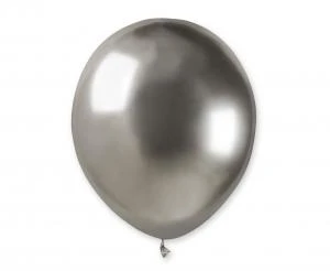 Glinsende ballonger - sølv / 100 stk. AB50/89 by Godan color Svart