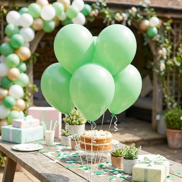 Ballong - Grønn Pastell - 33 cm - 50 stk G120/12 by Godan color Svart