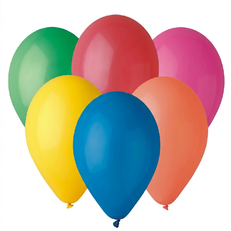 Ballong pastell flerfarget - 100 stk. 25 cm G90/80 by Godan color Svart