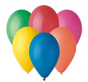 Ballong pastell flerfarget - 100 stk. 25 cm G90/80 by Godan color Svart