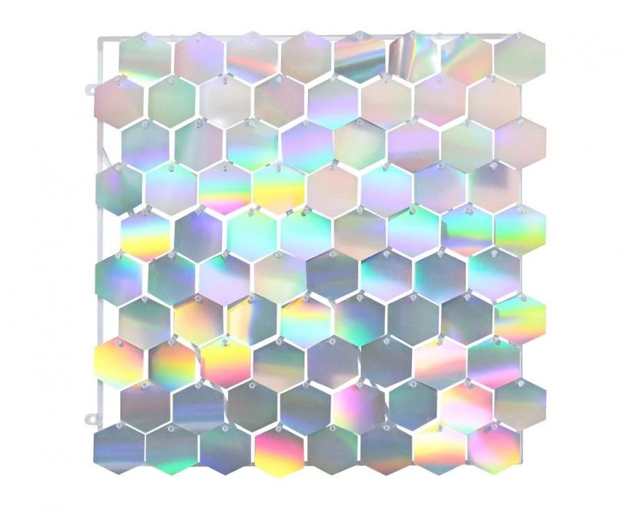 Dekorativ iriserende plate gjennomsiktig 30x30 cm / 80 sekskanter GA-POPP by Godan color Svart