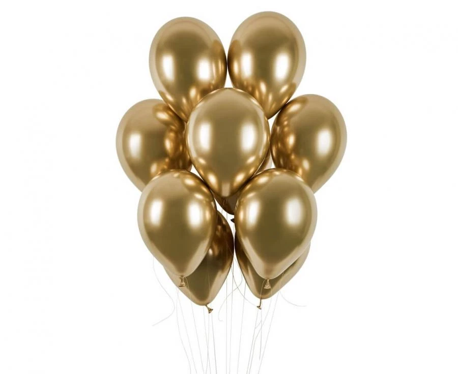Glinsende ballonger GB120 33cm gull 50 stk. GB120/88 by Godan color Svart