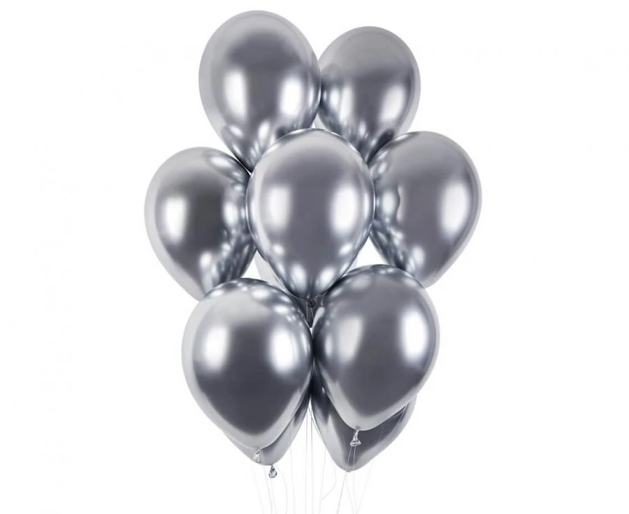 Glinsende ballonger GB120 33cm sølv 50 stk. GB120/89 by Godan color Svart