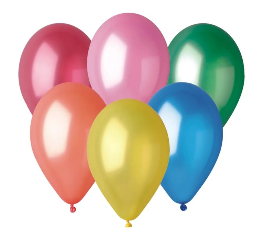 Ballong GM90 metall 25cm flerfarget 100 stk. GM90/82 by Godan color Svart