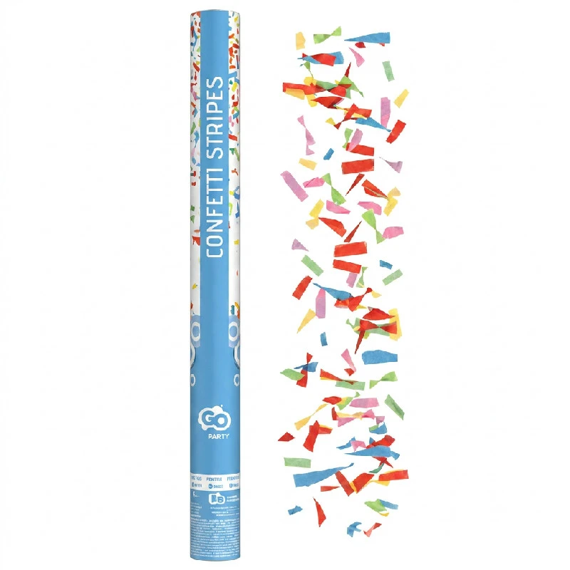 Konfettikanon Mix papir assortert / 60 cm JC-KPMX60 by Godan color Svart