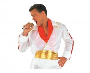 Elegant Elvis rollespillsett med skjorte, bukse & belte str. L SL-EELL by Godan color Svart