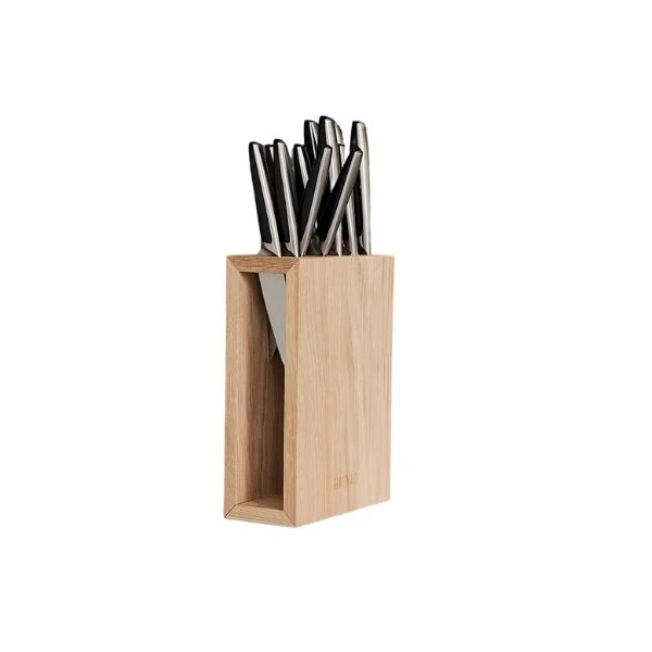 Lignus knivblokk – 11 kniver – RISVIG Premium Eik 510008 by RISVIG color Svart