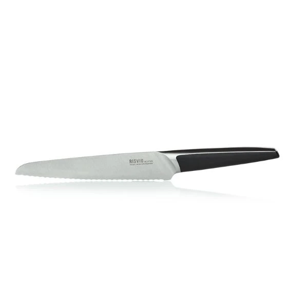 Brødkniv 18 cm - RISVIG Acutus 400005 by RISVIG color Silver/svart