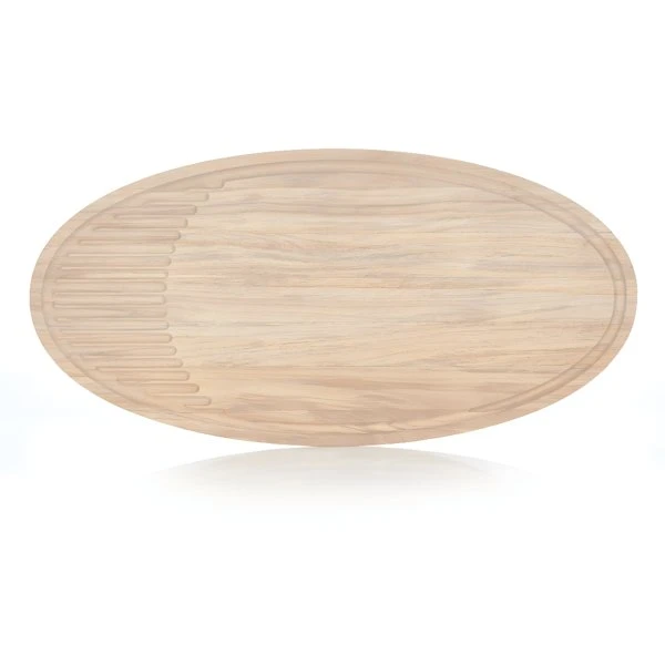 X-Large skjærebrett 59x29 cm - RISVIG Lignus Rubber Wood 500001 by RISVIG color Svart