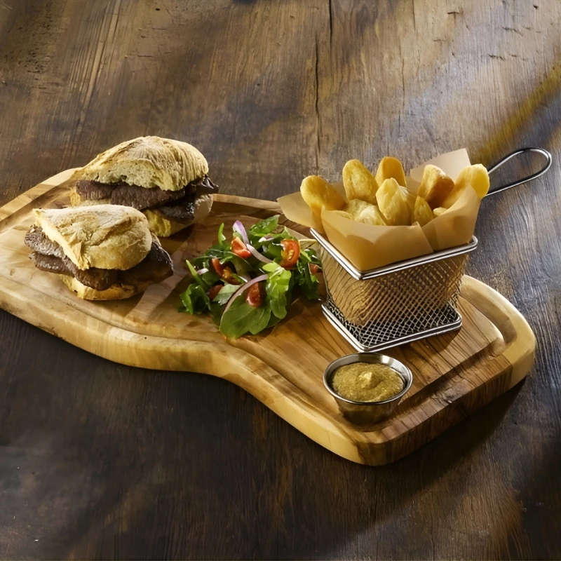 Mini Friturekurv Til Servering av Pomfriter 10 X 8 X 7.5cm - Rustfritt Stål SVB1008 by Genware color Svart