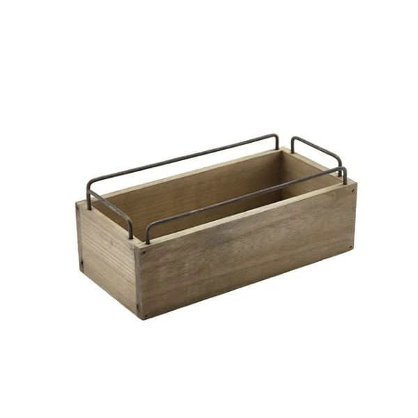 Industriell Trekasse Til Borddekking & Oppbevaring 25 x 12 x 9.5cm TRW216 by Genware color Svart