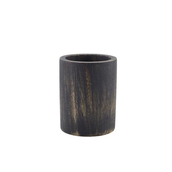 Bestikkholder i sortvasket akasietre 10 x 13 cm WCC10BK by Genware color Svart