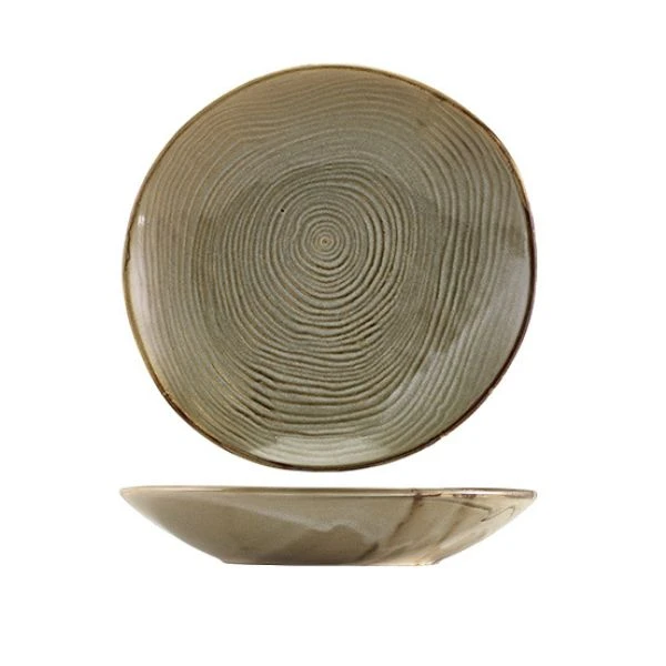 Dyp tallerken / skål 26 cm - Grey Organic Coupe Terra CB-PGG26 by Genware color Svart