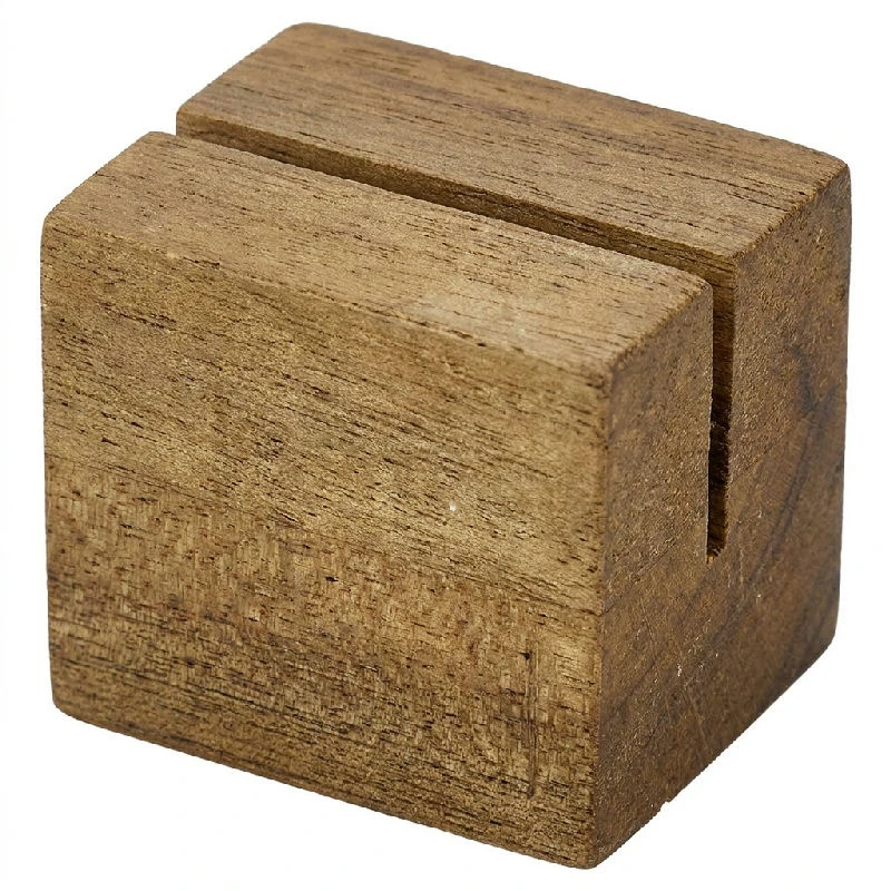 Skiltholder i akasietre 3 x 2,5 x 2,5 cm WSH3 by Genware color Svart
