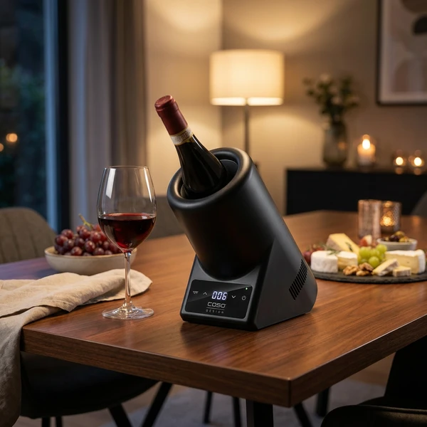 Caso WineCase One Rund Sort Vinkjøler Ø9cm CS615 by CASO color Svart