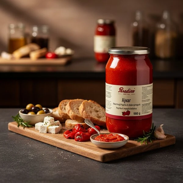 Paradiso Ajvar Paprikapasta 960 G 213678 by PARADISO color Svart