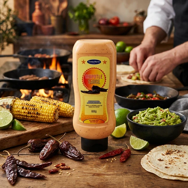 Chipotlesaus 890 g 215862 by Santa Maria color Svart