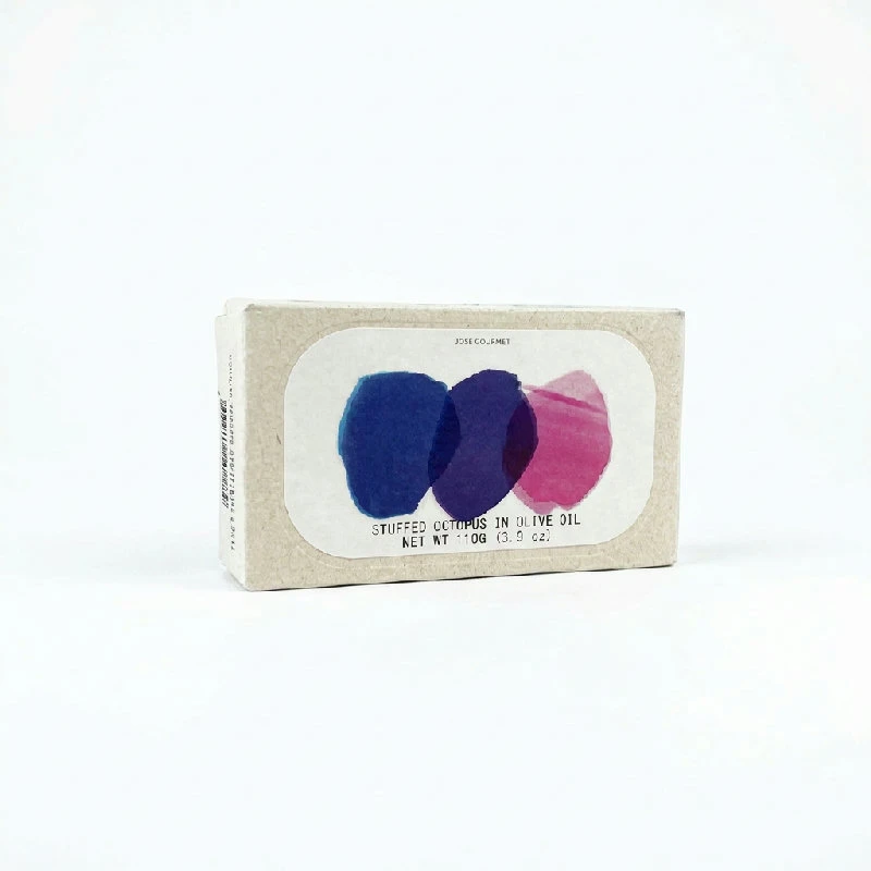 Blekksprut fylt i olivenolje 110 g 352192 by José Gourmet color Svart