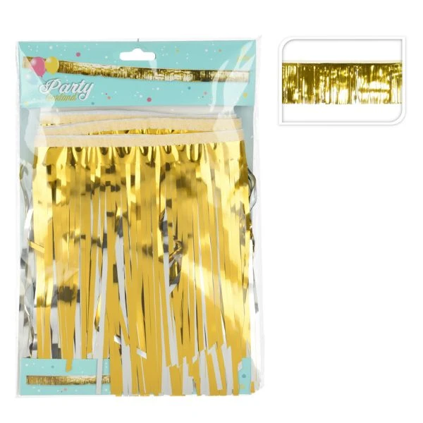 Folie tinselgardin 350 cm 491007930 by Koop color Svart