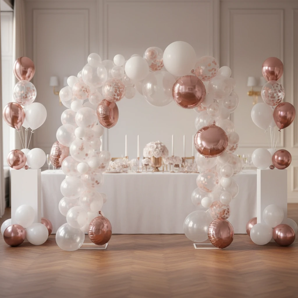 Ballongbue 122 stk rosegull 491021490 by Koop color Koppar