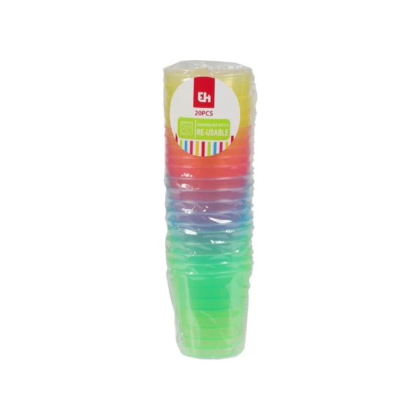 Shotglass 30ml, 20 stk, 4 farger 178000650 by Koop color Helder