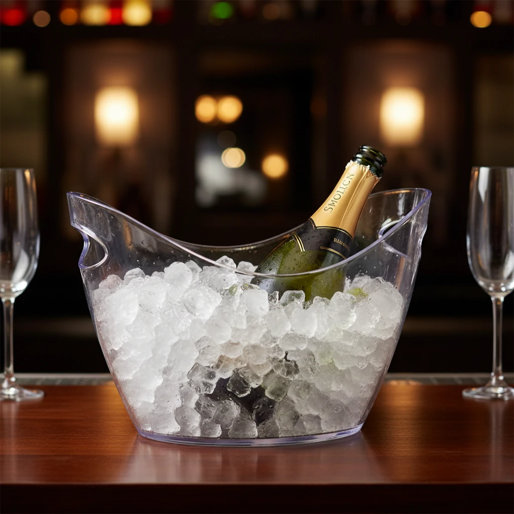 Champagnekjøler ca. 22 cm 179650760 by Koop color Silver