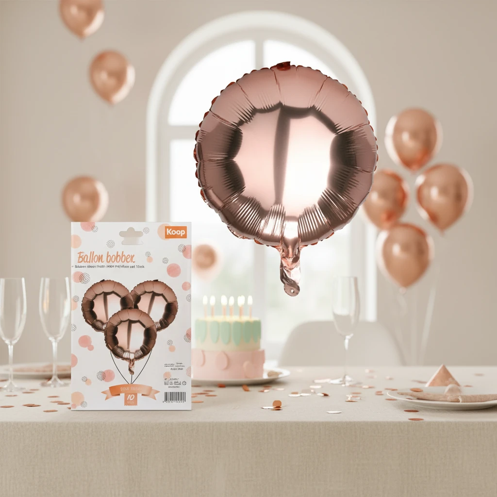Ballong kobber folie rund 46cm sett 10stk 491020360 by Koop color Koppar
