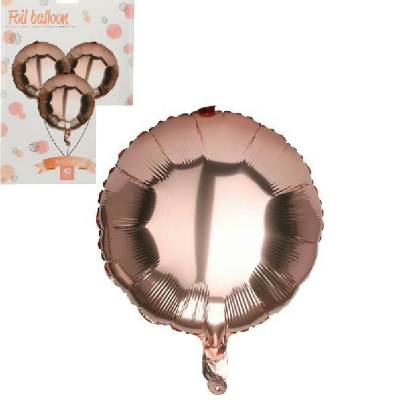 Ballong kobber folie rund 46cm sett 10stk 491020360 by Koop color Koppar