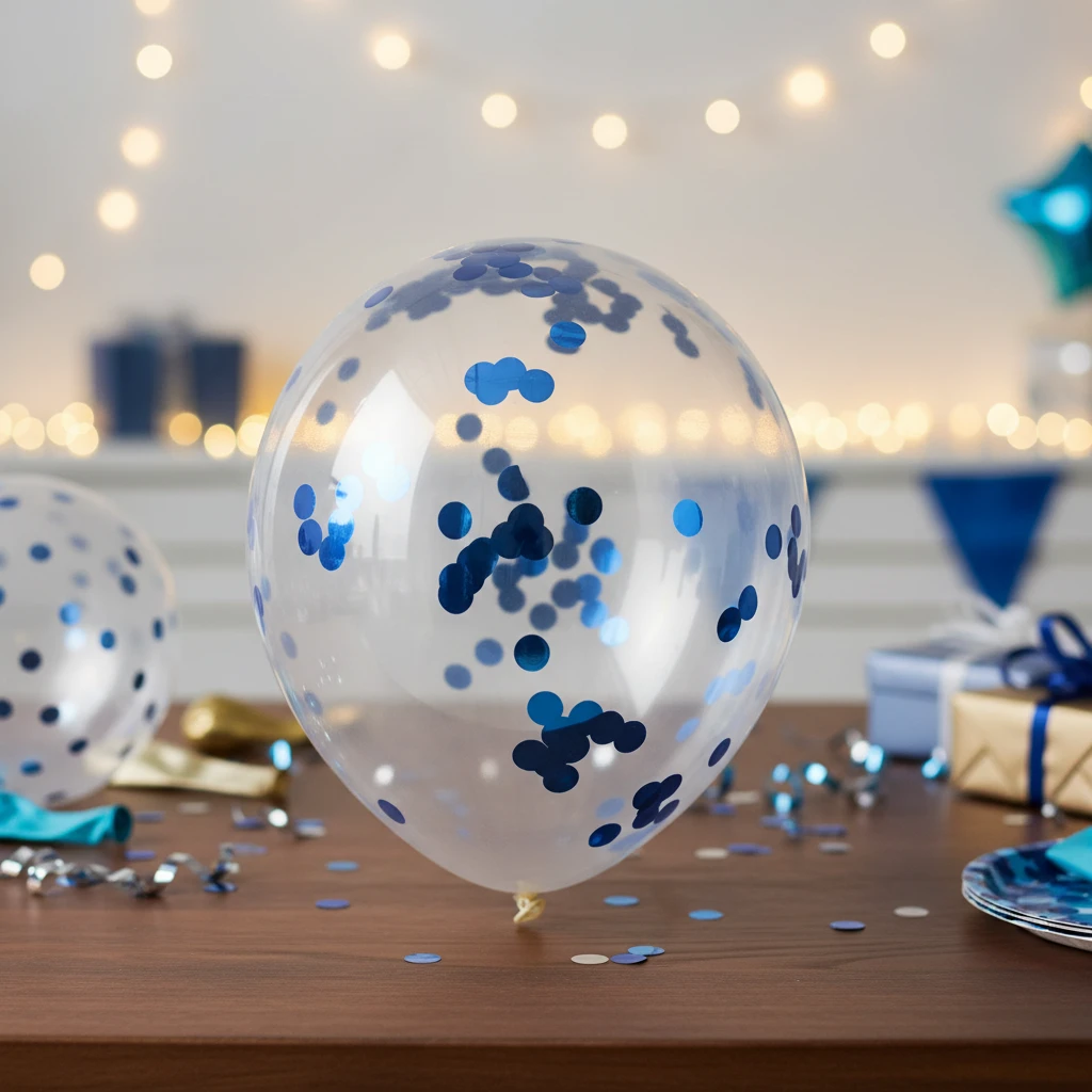 Ballonger med konfetti blå 8 stk 491020620 by Koop color Blauw