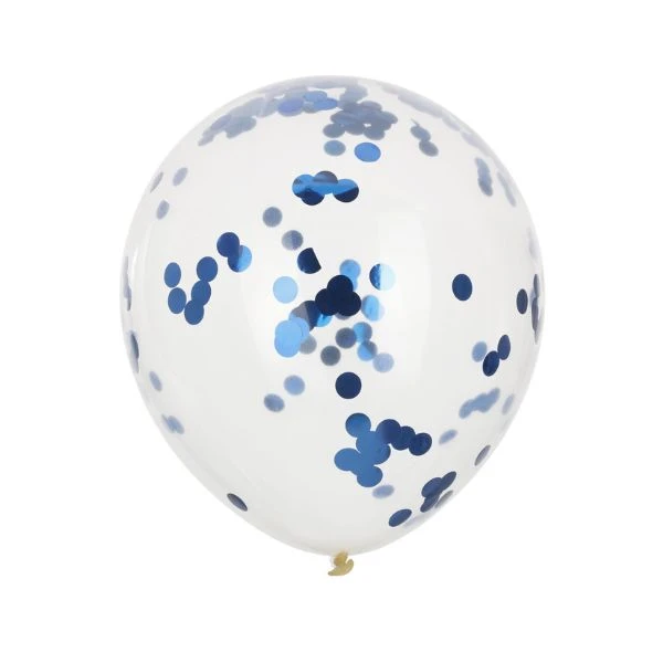 Ballonger med konfetti blå 8 stk 491020620 by Koop color Blauw