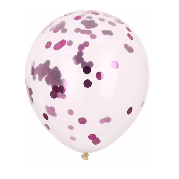 Ballonger med konfetti rosa 8 stk 491020760 by Koop color Rosa