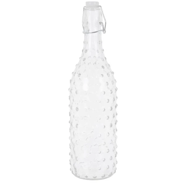 Glassflaske med patentkork 1000ml CD1001690 by Koop color Helder