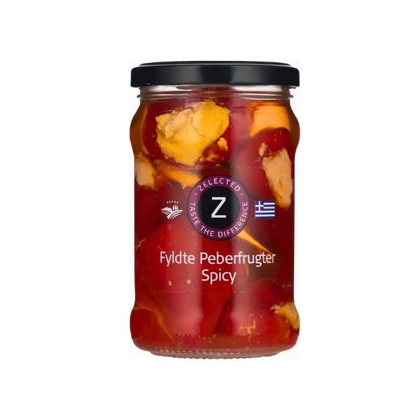 Fylte Paprikaer Spicy Zelected 270g 12255 by Zelected color Svart
