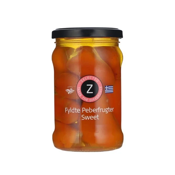 Fylte Paprikaer Sweet Zelected 270g 12256 by Zelected color Svart