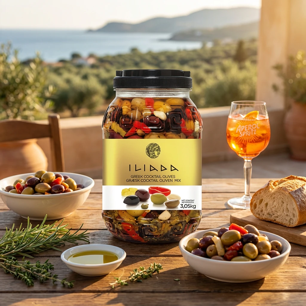 Cocktail olivenmiks uten stein 3.05 KG 284561 by Iliada color Svart