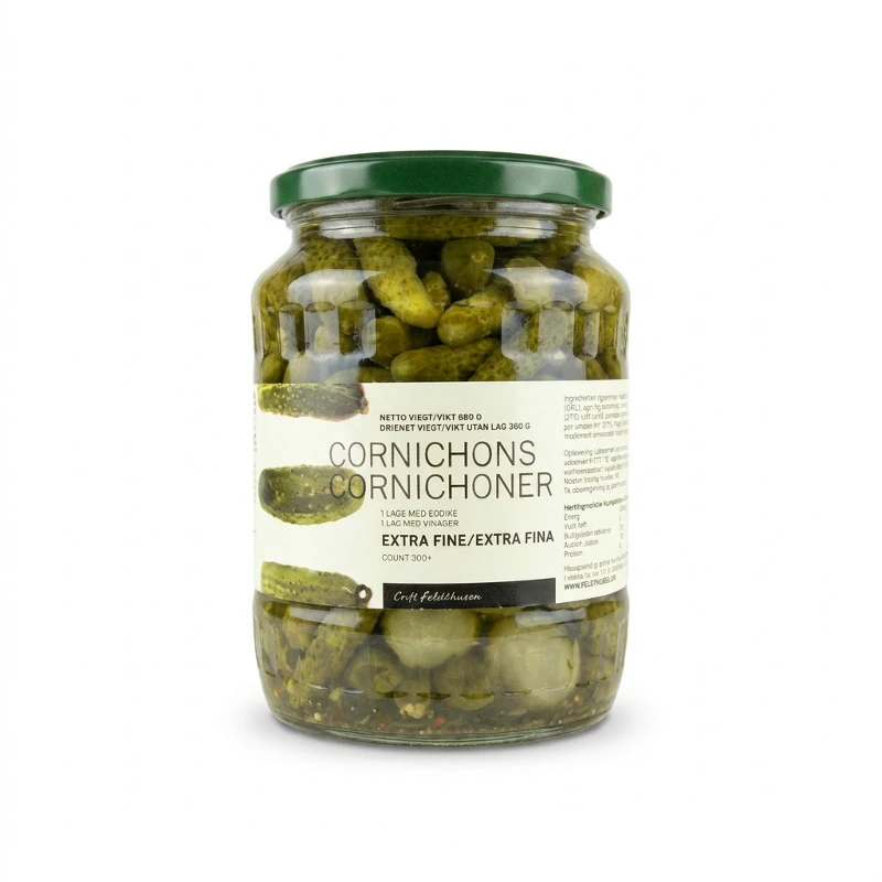 Cornichons Ekstra Fin 300+ GL (680 g) 200432AB by FELDTHUSEN color Svart